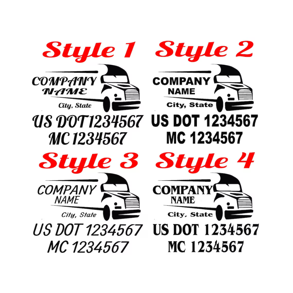 2 Custom US DOT magnets , US dot magnet, Truck Door Lettering , Custom Truck magnet, magnetic sign, company logos, mc numbers