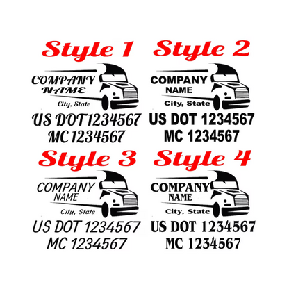 2 Custom US DOT magnets , US dot magnet, Truck Door Lettering , Custom Truck magnet, magnetic sign, company logos, mc numbers