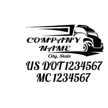 2 Custom US DOT Trucking Decals , US dot Stickers, Truck Door Lettering , Custom Truck Decal, Stickers, company logos, mc numbers