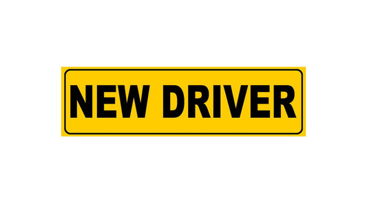 New driver sticker, car bumper sticker, decal 2" x 6"