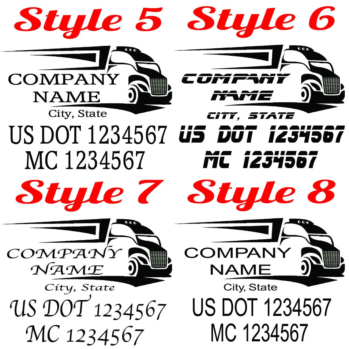 2 Chrome Custom US DOT Trucking Decals , US dot Stickers, Truck Door Lettering , Custom Truck Decal, Car decals, Stickers, mc numbers